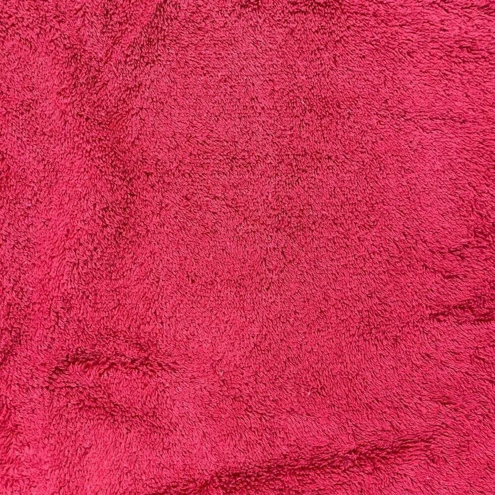 Vintage 1990s Ralph Lauren Red Cotton Towel Set 3 Bath Body Hand Washcloth USA